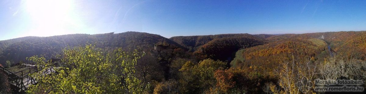 Kilátás Novy Hradek-ből a Thaya völgyére