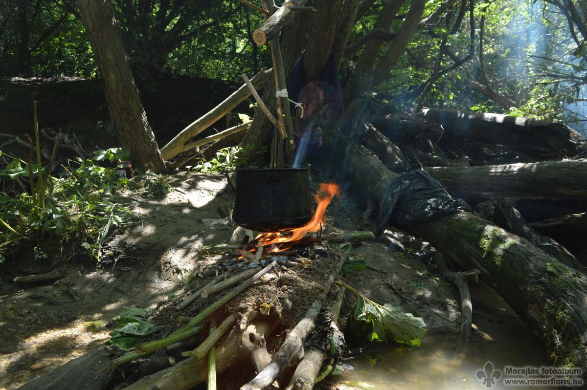 A roverek tüze a patak felett