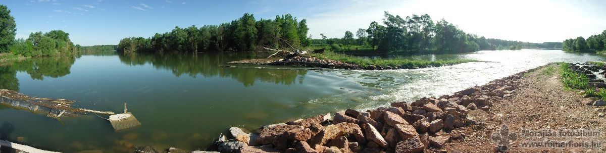 Az Árvai ágvégelzárás. Odalenn már az Öreg-Duna folyik